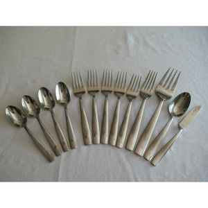 Lot of 13x Oneida ZINC Mixed Lot Stainless Flatware Meat Fork Spoons Spreader